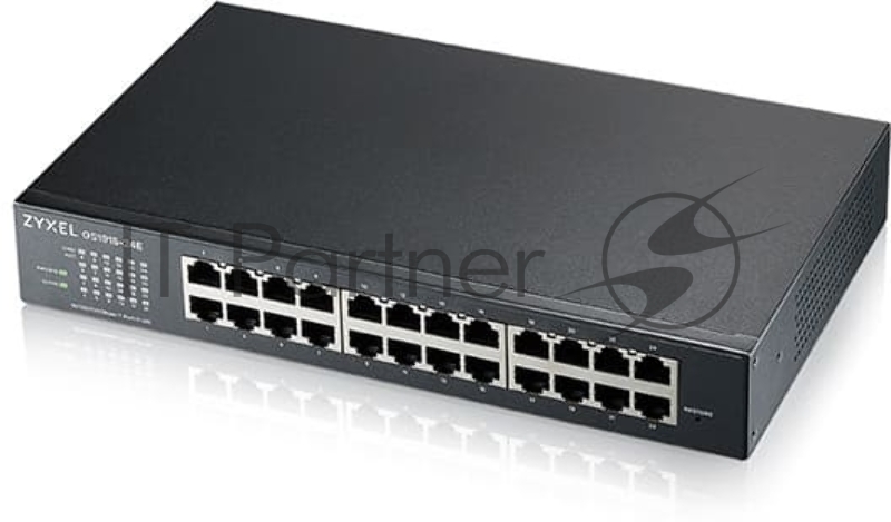 Коммутатор гибридный Smart L2 Zyxel NebulaFlex GS1915-24E, rack 19, 24xGE, бесшумный (без вентилятора), автономное/облачное управление