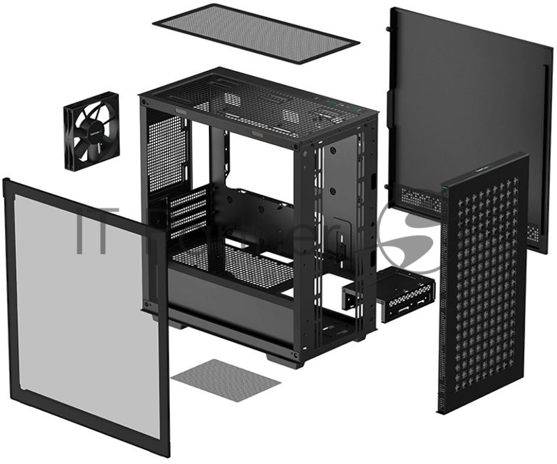 Корпус Deepcool CH370 черный без БП mATX 1x120mm 1xUSB2.0 1xUSB3.0 audio bott PSU