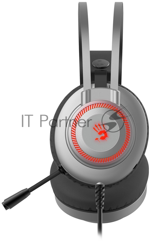 Наушники с микрофоном A4Tech Bloody J200S серый 2м мониторные USB оголовье (J200S)