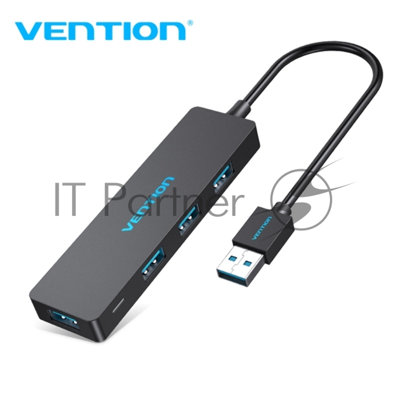 Концентратор Vention 4 Ports USB3.0 HUB 0.15M Black