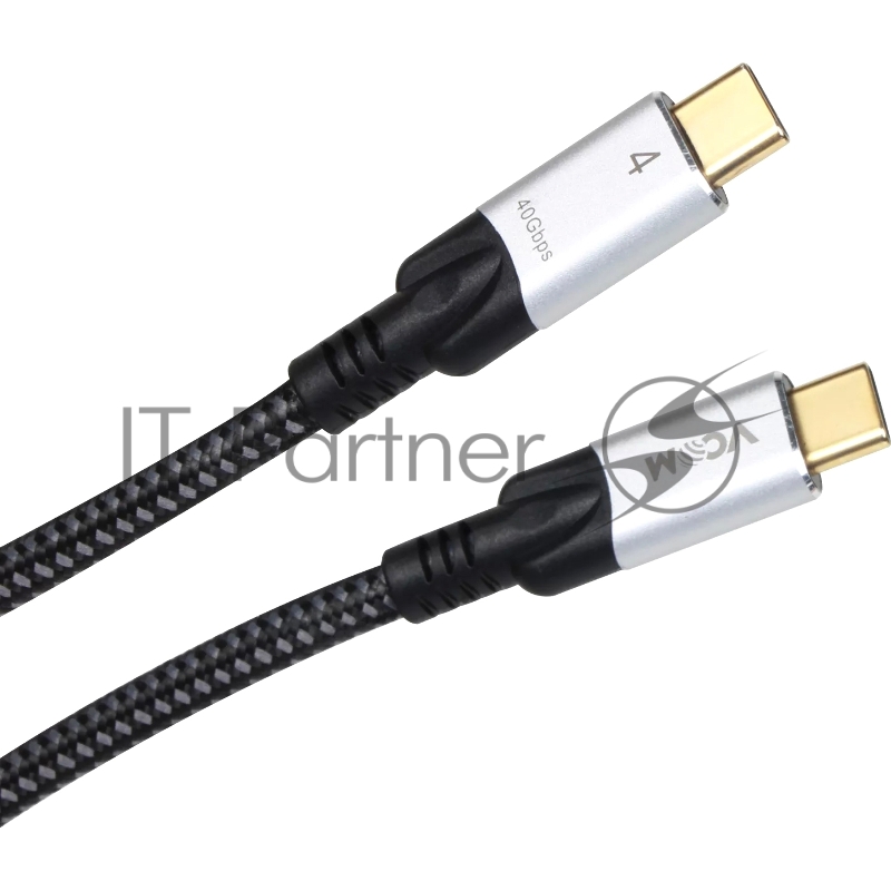 Кабель USB4 TCM--TCM, 5K@60Hz, 40GBps, PD 240W, 5A, VCOM, 1.2м