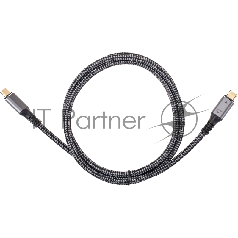Кабель USB4 TCM--TCM, 5K@60Hz, 40GBps, PD 240W, 5A, VCOM, 1.2м