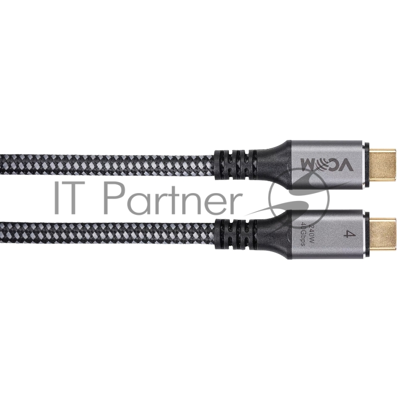 Кабель USB4 TCM--TCM, 5K@60Hz, 40GBps, PD 240W, 5A, VCOM, 1.2м