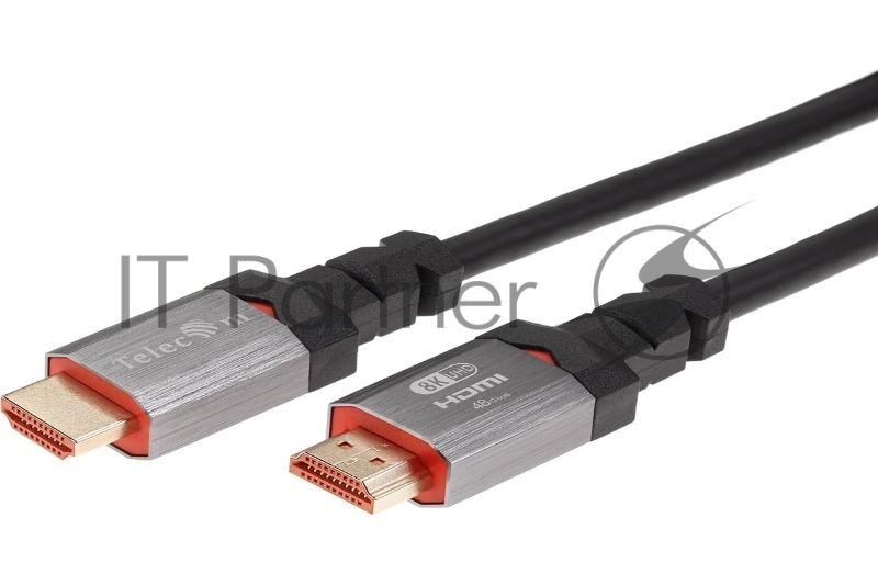 Кабель HDMI 19M/M,ver. 2.1, 8K@60 Hz 2m метал разъемы, Telecom