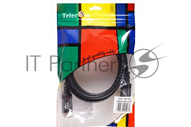 Кабель HDMI 19M/M,ver. 2.1, 8K@60 Hz 2m метал разъемы, Telecom
