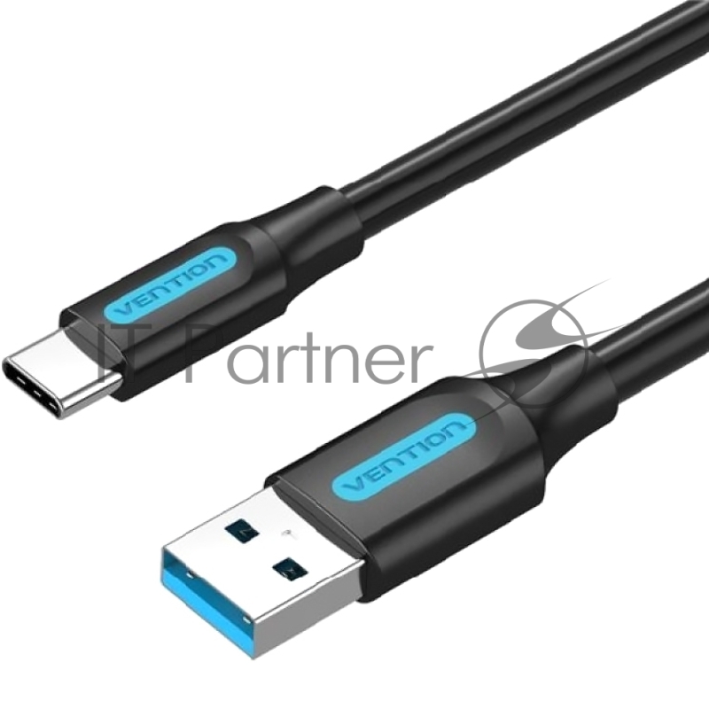 Переходник Vention USB 3.0 A Male to C Male Cable 1M Black PVC Type