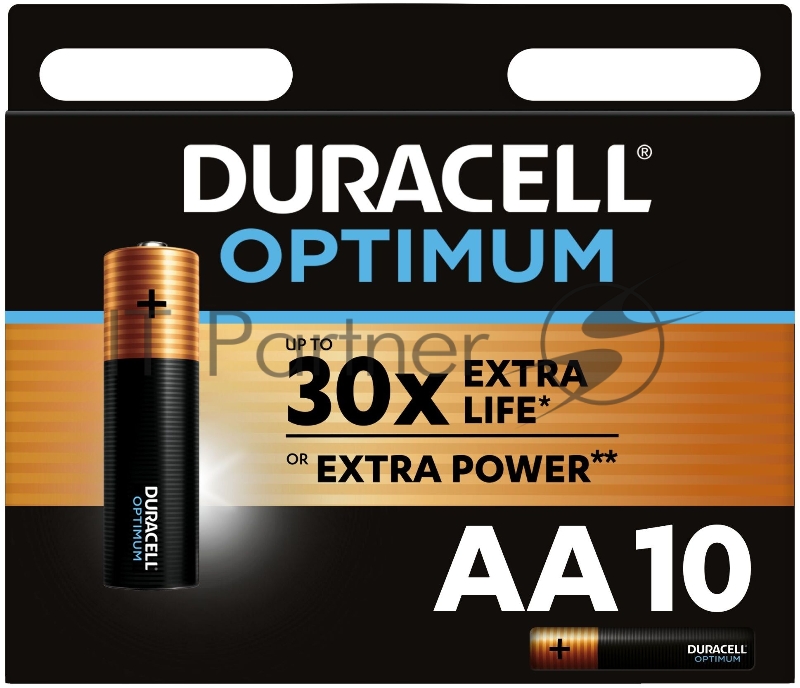 Батарея Duracell Alkaline LR6 Optimum AA (10шт) блистер