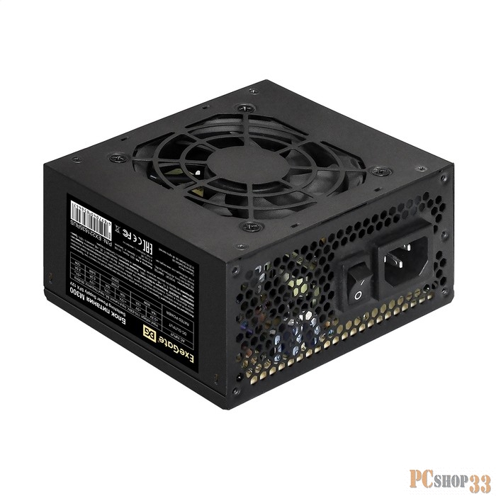 Блок питания 500W ExeGate M500 (SFX, APFC, КПД 87% (80 PLUS Silver), 8cm fan, 24pin, 4+4pin, 3xSATA,