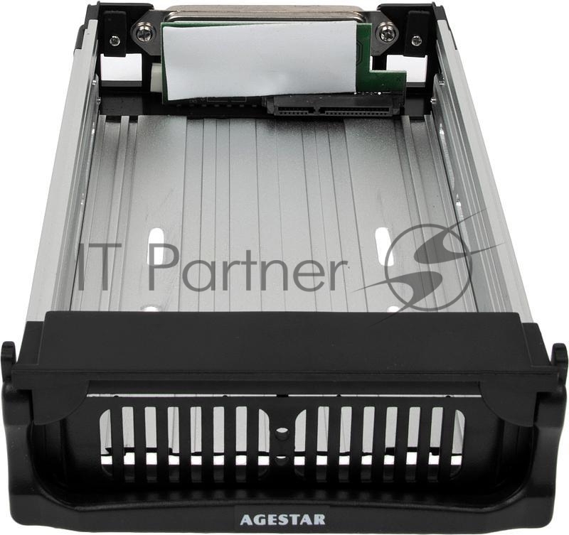 Сменный бокс для HDD AgeStar AMR1- SATA(K)-1F SATA алюминий черный 3.5