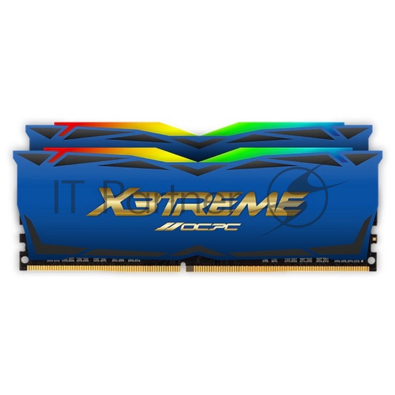 Модуль памяти DDR 4 DIMM 16Gb (8Gbx2), 3600Mhz, OCPC X3 RGB MMX3A2K16GD436C18BU, RGB, CL18, BLUE LABEL