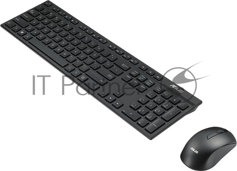 Клавиатура + мышь Asus W2500 клав:черный мышь:черный USB беспроводная slim Multimedia