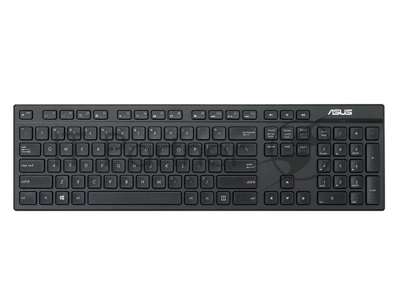 Клавиатура + мышь Asus W2500 клав:черный мышь:черный USB беспроводная slim Multimedia