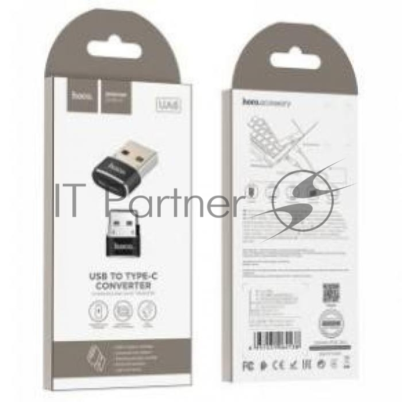 Переходник HOCO UA6 USB to Type-C, черный