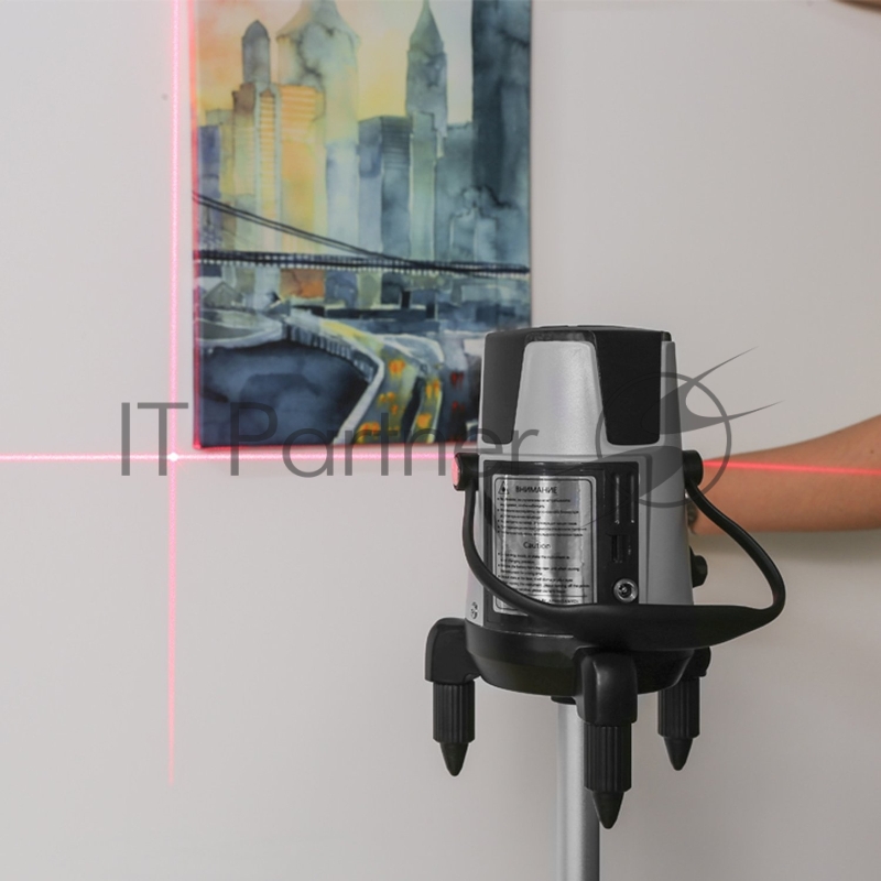 Уровень лазерный самовыравнивающийся в кейсе DEKO DKLL02RB PRO SET 2 PREMIUM со штативом 1 м { 2 линии, красный луч }