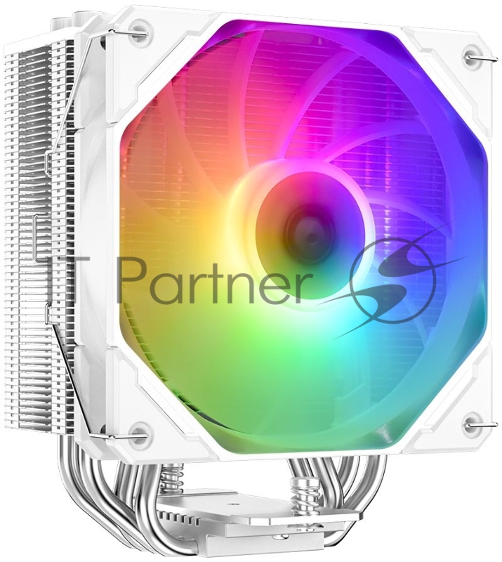 Кулер ID-COOLING SE-224-XTS ARGB WHITE LGA1700/1200/115X/AM5/AM4 (10шт/кор, TDP 220W, PWM, 4 тепл.трубки прямого контакта, ARGB FAN 120mm, белый) RET