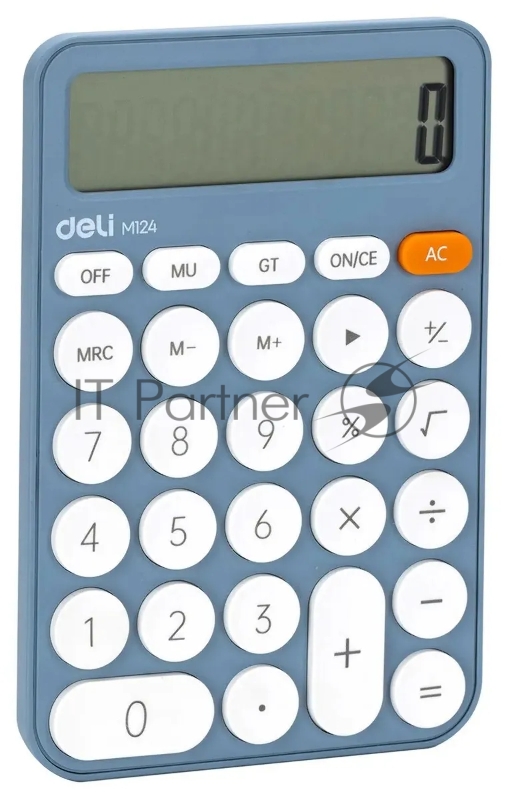 Калькулятор настольный Deli EM124BLUE синий 12-разр.