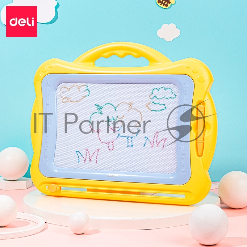 Доска магнитно-маркерная Deli 50303YELLOW магнитно-маркерная лак желтый 41.6х33.5см пластик рама