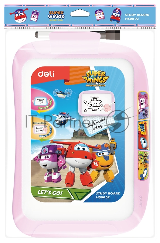 Доска магнитно-маркерная Deli EH50002 Super Wings магнитно-маркерная лак синий 20.5x28.6см пластик рама