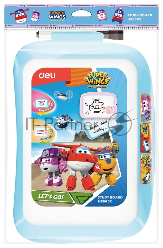 Доска магнитно-маркерная Deli EH50002 Super Wings магнитно-маркерная лак синий 20.5x28.6см пластик рама