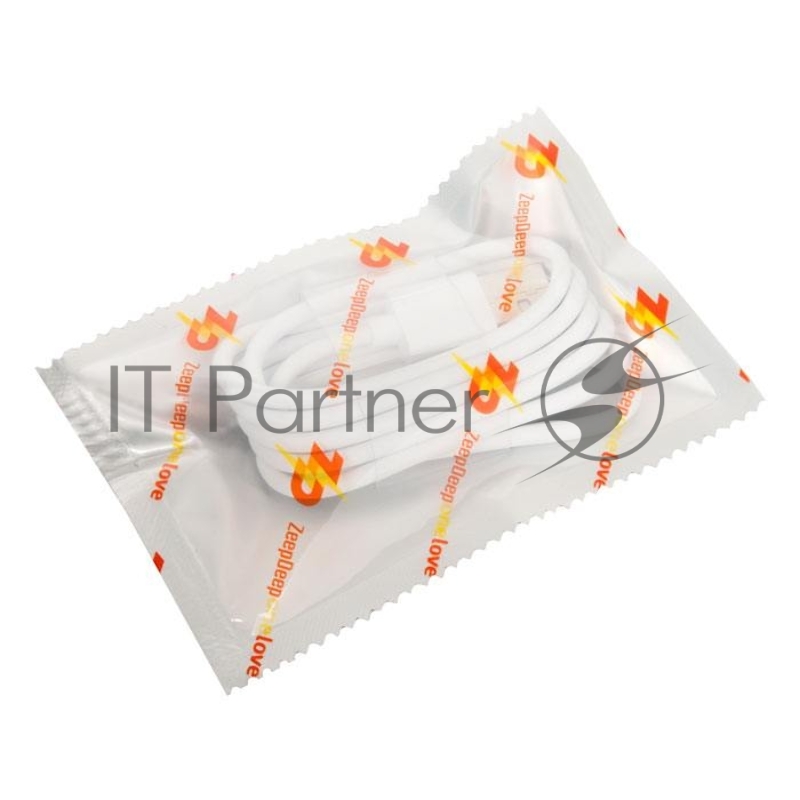 Кабель для iPhone (Lightning) ZeepDeep OneLove 2.4A FastCharging, 1m, white