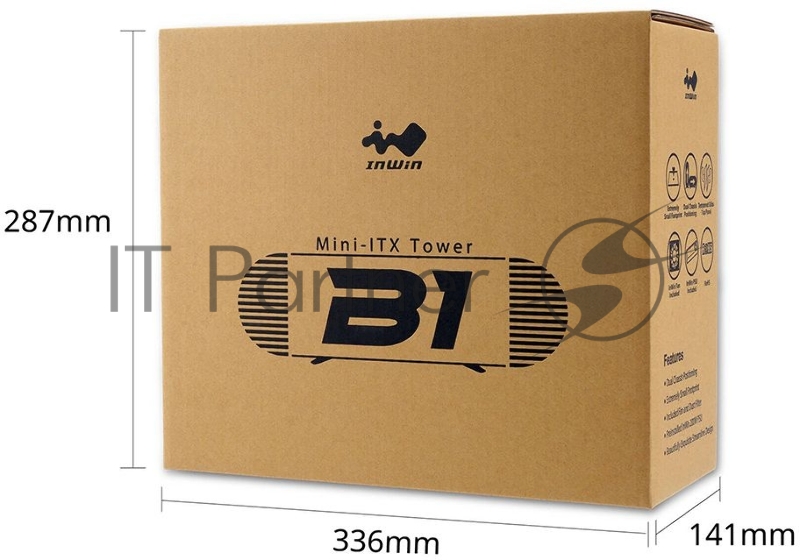 Корпус Inwin CF15 (B1) IP-AD200C7-2 черный 200W miniITX 1xUSB3.1 audio bott PSU