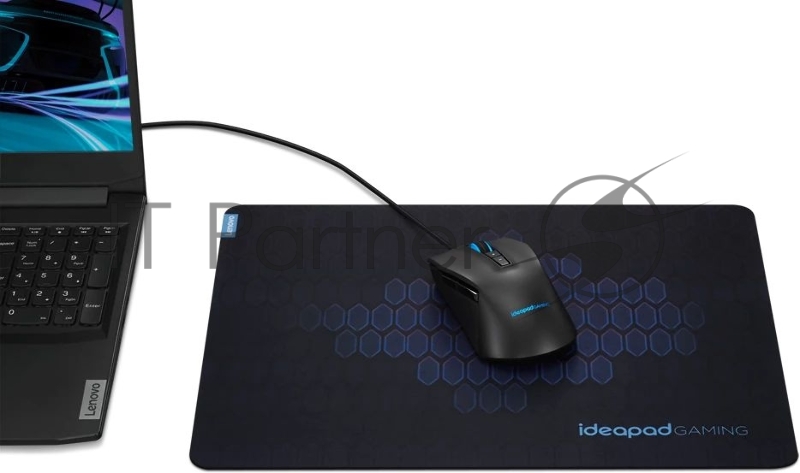 Коврик для мыши Lenovo IdeaPad Gaming Средний черный/синий 360x275x2мм