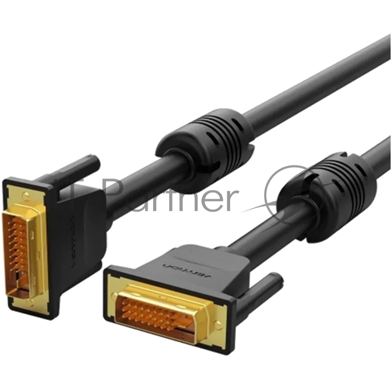 Кабель Vention DVI-I Dual link 24+5M/VGA 15M с ферритовым фильтром - 3м.