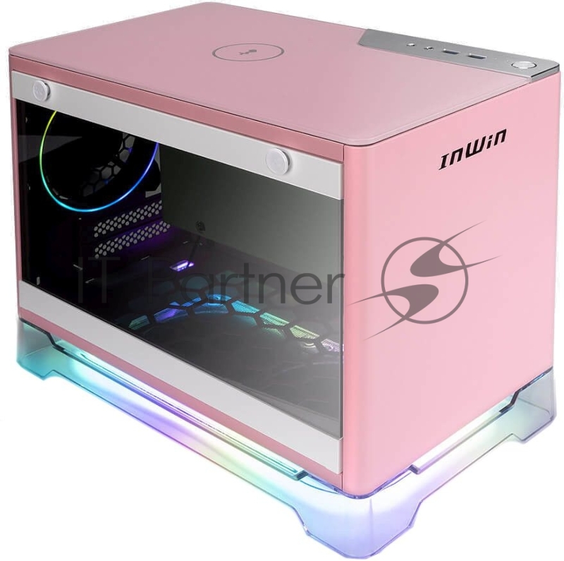 Корпус Inwin CF08A (A1PLUS) розовый 650W ATX 4x120mm 2xUSB3.0 audio