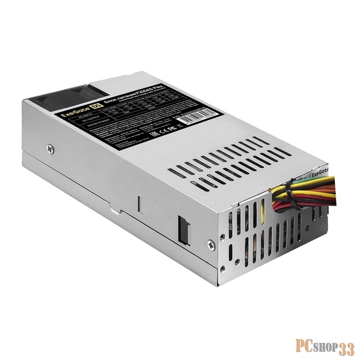 Блок питания 200W ExeGate F200AS (Flex ATX, for ITX case, APFC, КПД 80% (80 PLUS), 4cm fan, 24pin, 4+4pin, 3xSATA, 2xIDE)