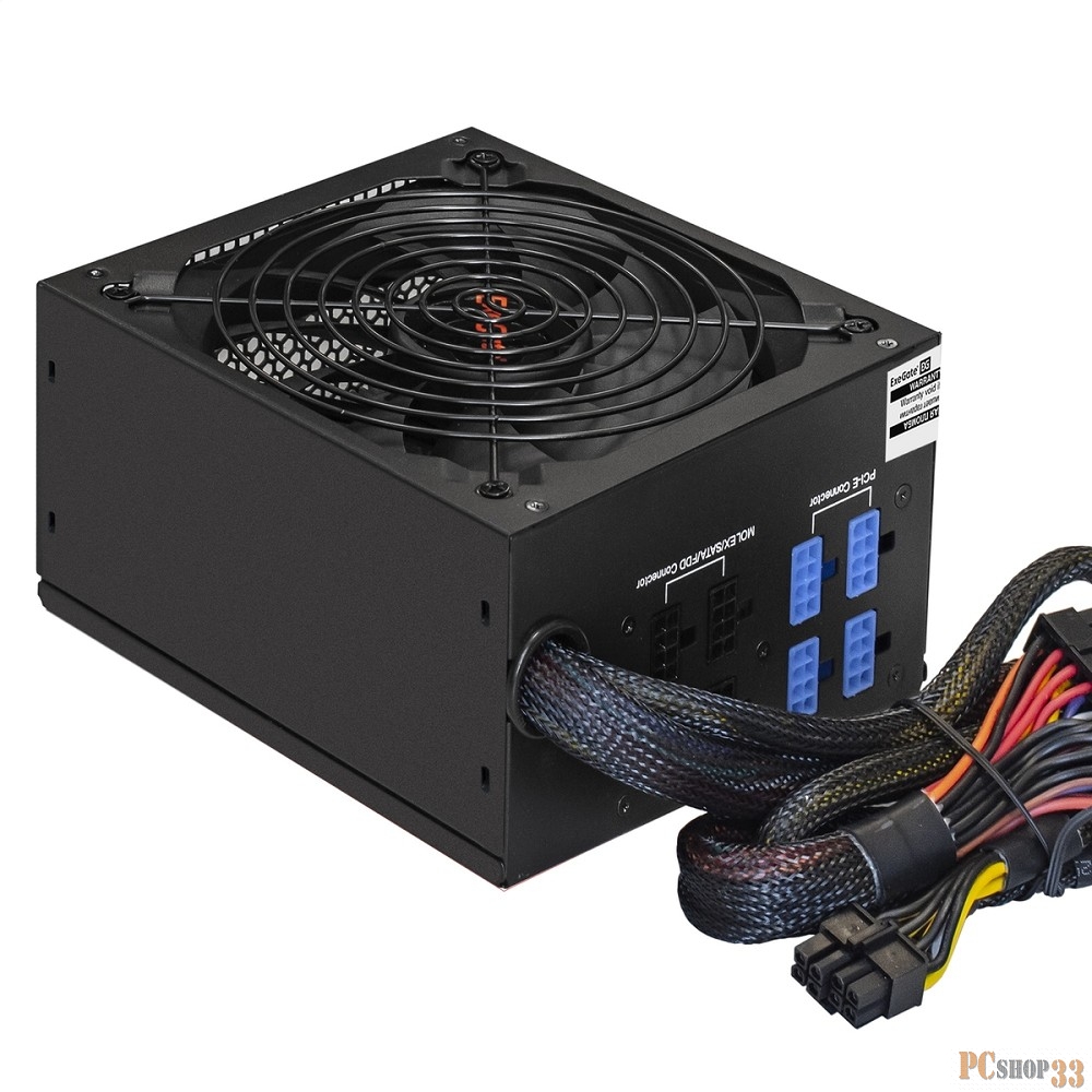Блок питания 400W ExeGate 400PPX (ATX, APFC, SC, КПД 80% (80 PLUS), 14cm fan, 24pin, (4+4)pin, PCIe, 5xSATA, 4xIDE, FDD, кабель 220V с защитой от выдергивания, black, RTL)