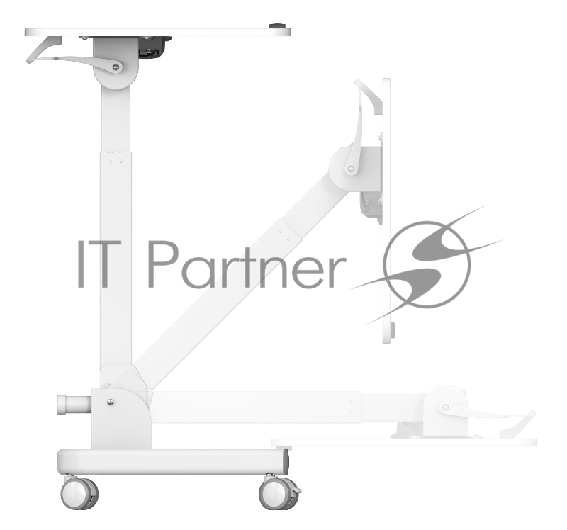 Стол для ноутбука Cactus VM-FDS109 столешница МДФ белый 73x50x108см (CS-FDS109WWT)