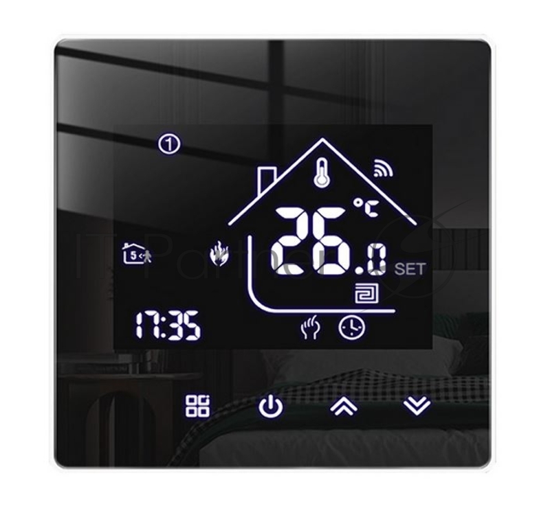 Терморегулятор 07H WI-FI программируемый зеркальный 16А