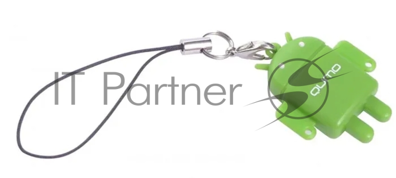 Карта памяти Micro SecureDigital 32Gb QUMO QM32GCR-MSD10-FD-GRN {MicroSDHC Class 10, USB картридер, Green}