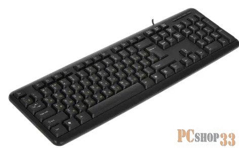 Клавиатура ExeGate LY-331L2 (USB, полноразмерная, влагозащищенная, 104кл., Enter большой, длина кабеля 2,2м, черная, RTL)