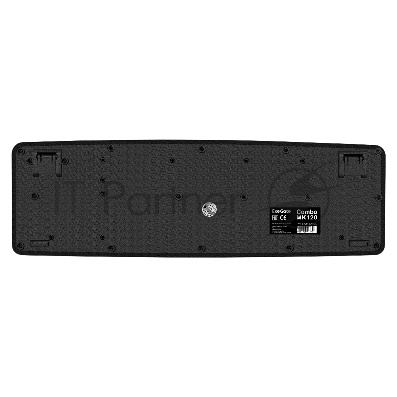 Комплект ExeGate Professional Standard Combo MK120 (клавиатура влагозащищенная 104кл. + мышь оптическая 1000dpi, 3 кнопки и колесо прокрутки, длина кабелей 1,5м USB, черный, Color Box)