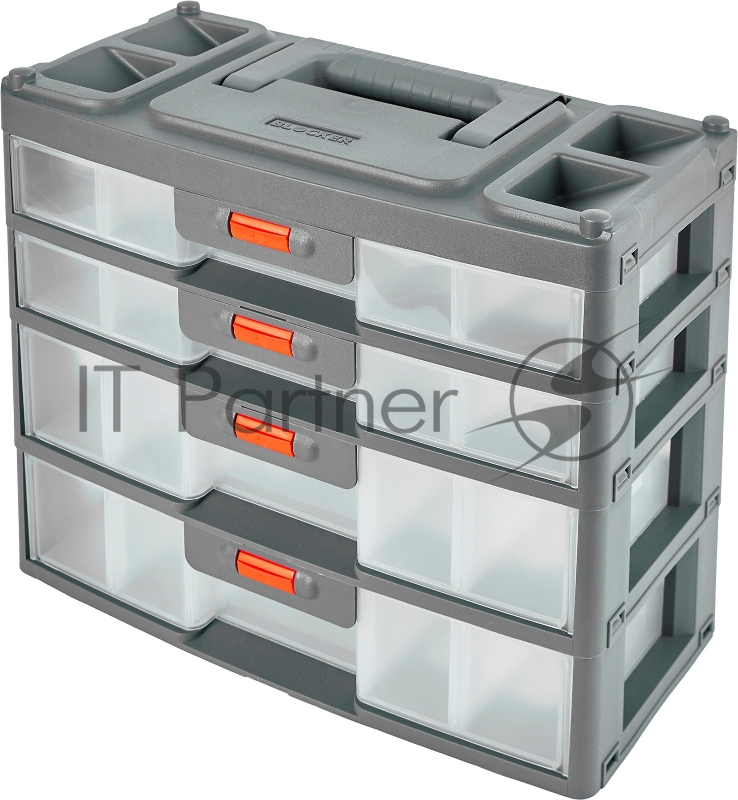 Органайзер Blocker Expert BR3789 4отд. серый/оранжевый (BR3789СРСВЦОР)