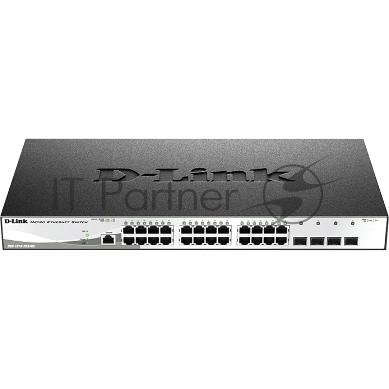 Коммутатор D-Link DGS-1210-28X/ME/B1B Управляемый 2 уровня с 24 портами 10/100/1000Base-T и 4 портами 10GBase-X SFP+