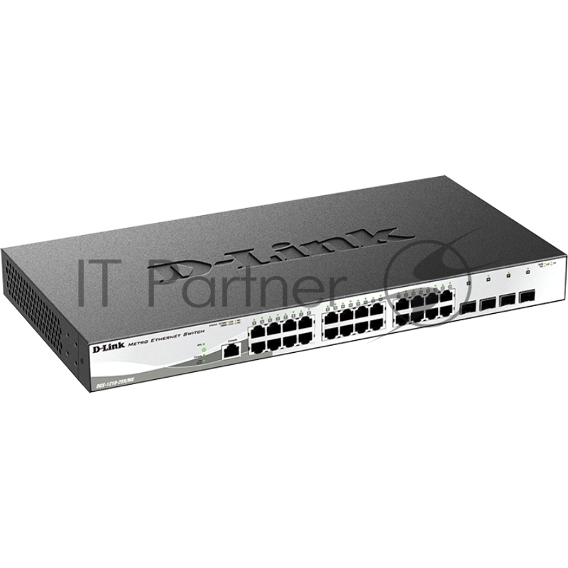 Коммутатор D-Link DGS-1210-28X/ME/B1B Управляемый 2 уровня с 24 портами 10/100/1000Base-T и 4 портами 10GBase-X SFP+