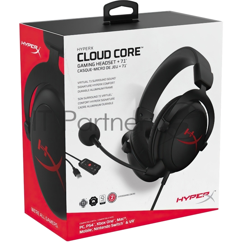 Наушники с микрофоном HyperX Cloud Flight черный накладные Radio оголовье (4P5L4AM#ABB)