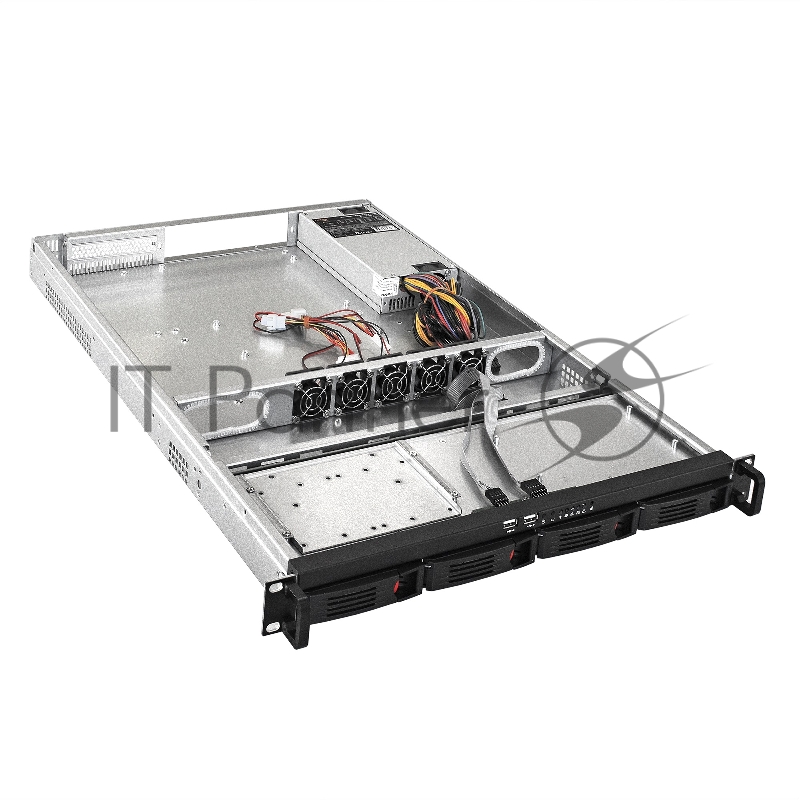 Серверный корпус ExeGate Pro EX288492RUS 1U660-HS04 <RM 19, высота 1U, глубина 660, БП 1U-700ADS, 4xHotSwap, USB>