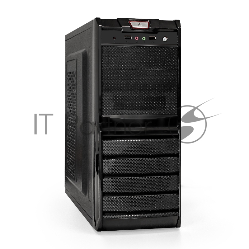 Корпус Miditower ExeGate EX293804RUS XP-329S-XP500 (ATX, БП XP500 с вент. 12см, 2*USB, аудио, черный)