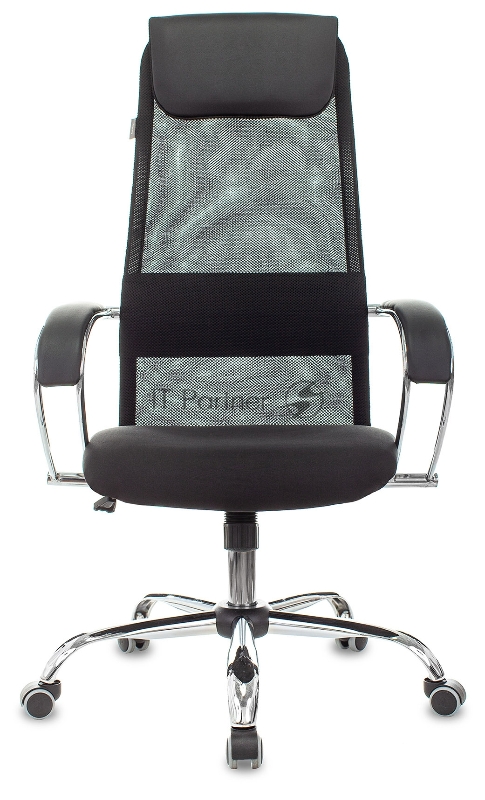 Кресло руководителя Бюрократ CH-607SL черный TW-01 Neo Black сетка/ткань с подголов. на колес. металл хром