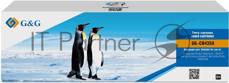 Картридж лазерный G&G GG-CB435A черный (1500стр.) для HP LJ P1005/P1006