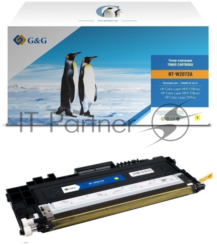 Картридж лазерный G&G GG-W2072A желтый (700стр.) для HP Color Laser MFP 179fnw/178nw/150nw