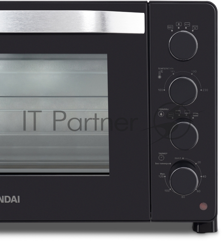 Мини-печь Hyundai MIO-HY081 38л. 2000Вт серебристый/черный