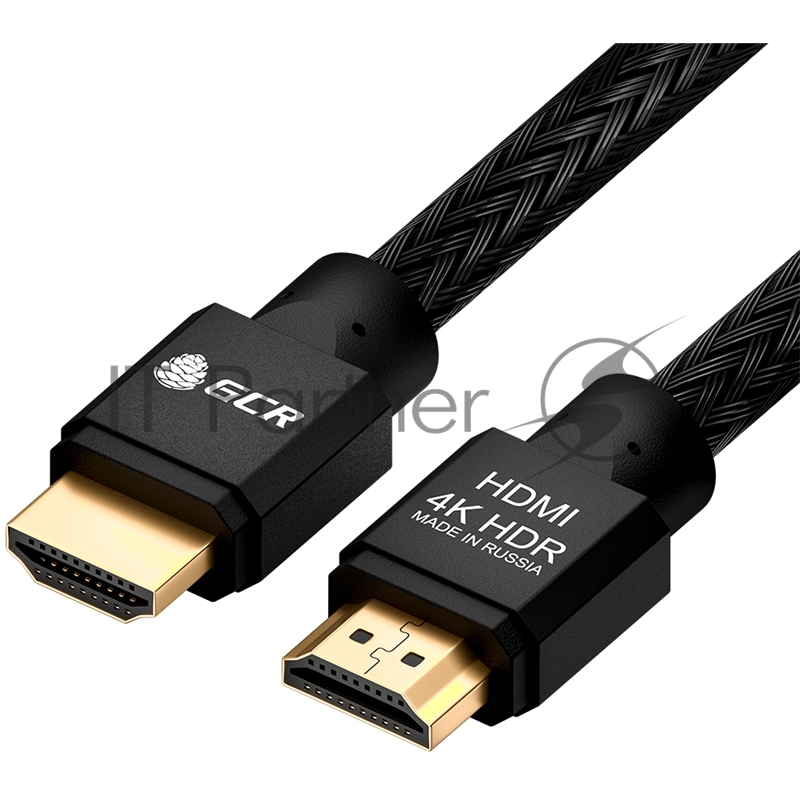 Кабель GCR 4.5m HDMI версия 2.0, HDR 4:2:2, Ultra HD, 4K 60 fps 60Hz/5K*30Hz, 3D, AUDIO, 18.0 Гбит/с, 28/28 AWG, OD7.8mm, тройной экран, черный нейлон, AL корпус черный, GCR-52192 GCR Кабель 4.5m HDMI версия 2.0, HDR 4:2:2, Ultra HD, 4K 60 fps 60Hz/5