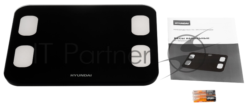 Весы напольные электронные Hyundai H-BS03554 макс.180кг черный