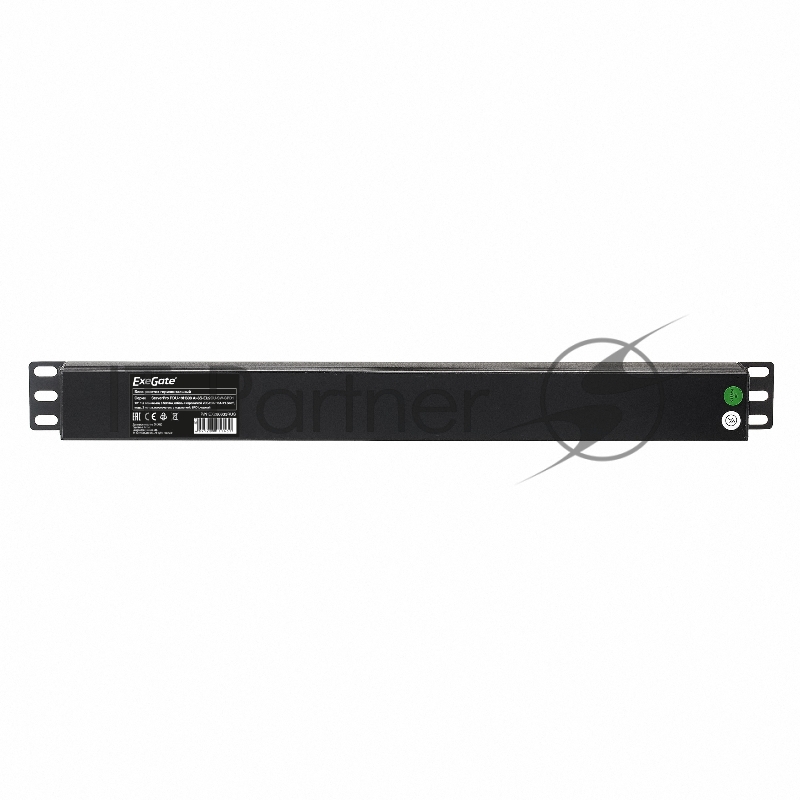 Блок розеток горизонтальный ExeGate EX293313RUS ServerPro PDU-19H608 Al-6S-EU2CU-SW-SPD1 (19, 1U, Алюминий, 6 Schuko, кабель с евровилкой VDE-250V-16A-3*1.5mm2, медь, 2 метра, выкл. с подсветкой, SPD1, черный, RTL)