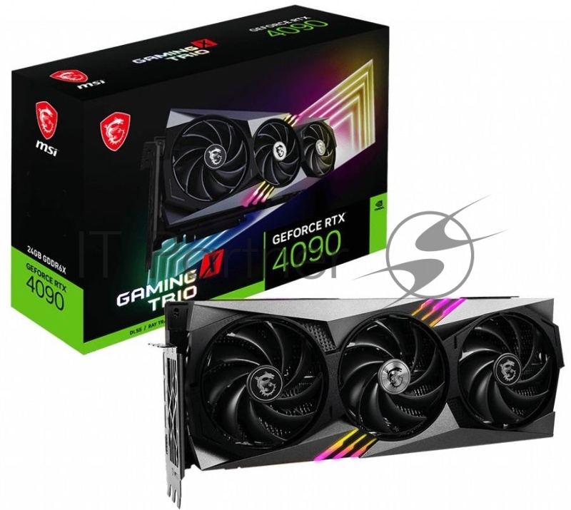 Видеокарта MSI PCI-E 4.0 RTX 4090 GAMING X TRIO 24G NVIDIA GeForce RTX 4090 24576Mb 384 GDDR6X 2595/21000 HDMIx1 DPx3 HDCP Ret