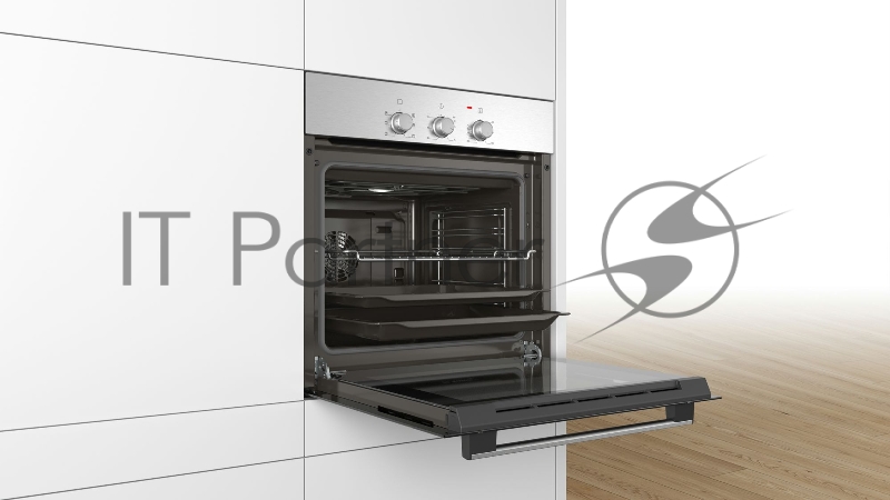 Духовой шкаф BOSCH HBF011BR0Q Встраиваемый электрический духовой шкаф 60 x 60 cm Нержавеющая сталь, 66 литров, Размеры прибора (мм) 595 x 594 x 548 mm